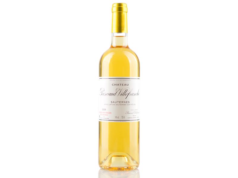 Chateau Pascaud Villefranche Sauternes 2009